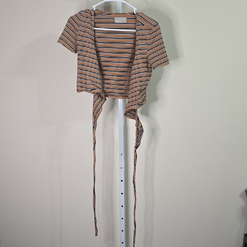Urban Outfitters Striped Top with Tie-Front Ladies Sz S